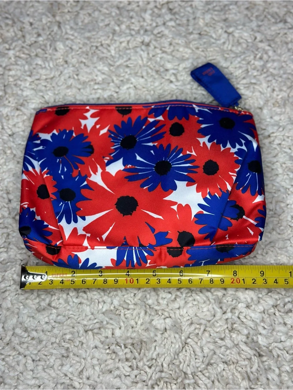Estee Lauder - Red, White, & Blue Floral Cosmetic Pouch